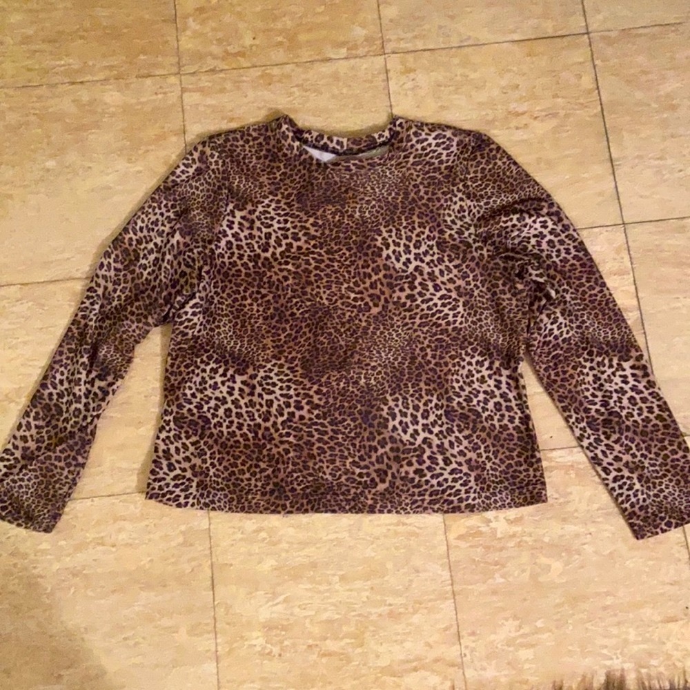 Leopard print long sleeve shirt